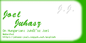 joel juhasz business card
